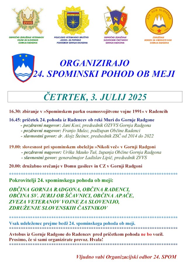24.spominski pohod ob meji